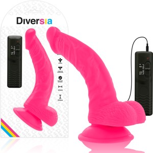 DIVERSIA - FLEXIBLER VIBRIERENDER DILDO 21,5 CM - LILA